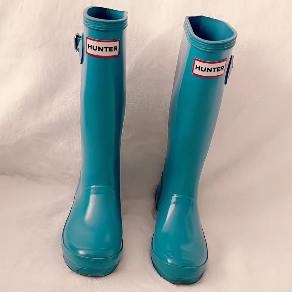 Hunter Original Gloss Rain Boot Bottle Blue us 2B /3G EU 33